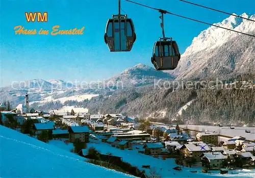 AK / Ansichtskarte Haus_Ennstal Hauser Kaibling WM Strecke Neue Gondelseilbahn Haus_Ennstal