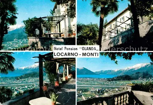 AK / Ansichtskarte Monti_Locarno_TI Hotel Pension Olanda Panorama Monti_Locarno_TI
