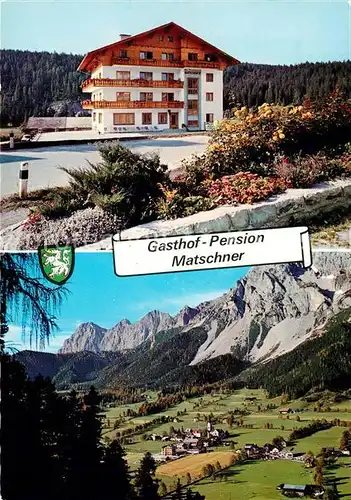 AK / Ansichtskarte Ramsau_Dachstein_Steiermark Gasthof Pension Matschner Panorama Ramsau_Dachstein