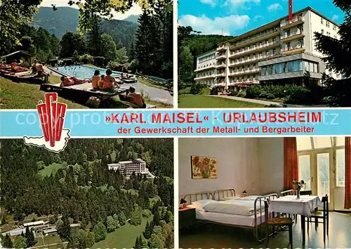 AK / Ansichtskarte Feuchtenbach Karl Maisel Urlaubsheim Zimmer Fliegeraufnahme 
