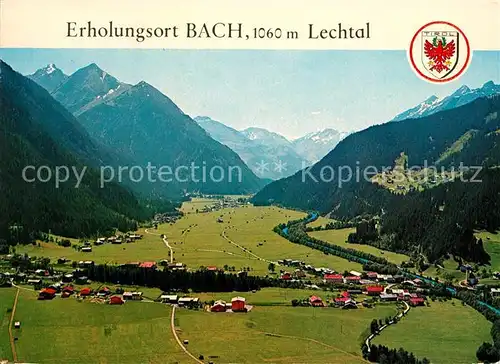 AK / Ansichtskarte Bach_Tirol Fliegeraufnahme Lechtal Bach_Tirol