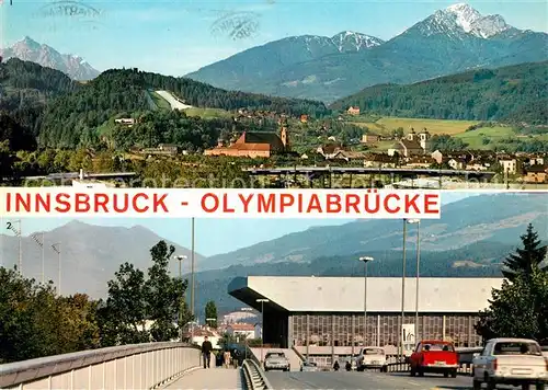 AK / Ansichtskarte Innsbruck Panorama Olympiabruecke Innsbruck