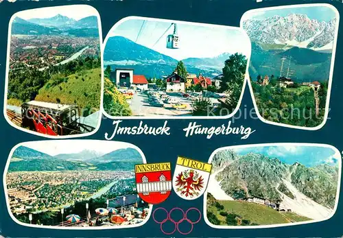 AK / Ansichtskarte Innsbruck Drahtseilbahn Hungerburg Stadtblick Panorama Innsbruck