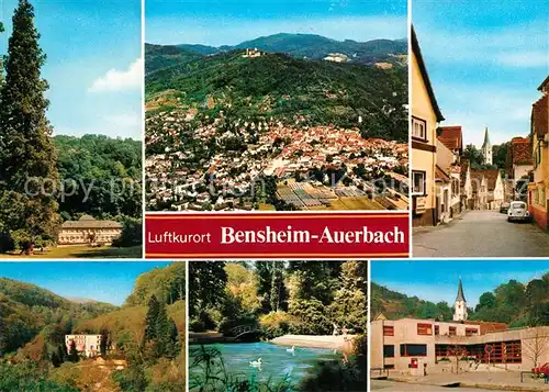 AK / Ansichtskarte Auerbach_Bergstrasse Fliegeraufnahme Panoramen Auerbach_Bergstrasse