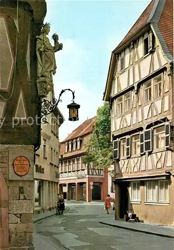 AK / Ansichtskarte Bensheim_Bergstrasse Alte Fachwerkhaeuser Markt Bensheim_Bergstrasse