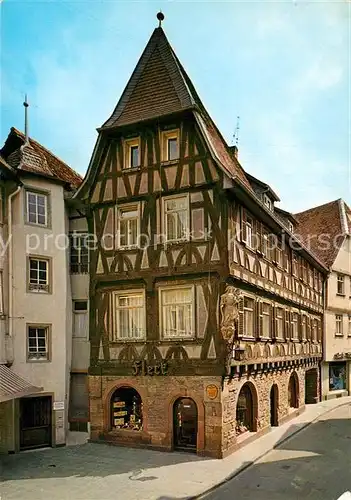 AK / Ansichtskarte Bensheim_Bergstrasse Fachwerkhaus Markt Bensheim_Bergstrasse