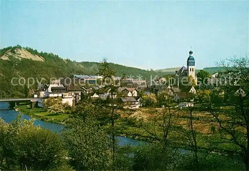 AK / Ansichtskarte Wissen_Sieg Panorama Kirche Wissen Sieg