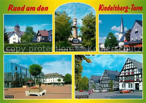 AK / Ansichtskarte Kreuztal_Westfalen Kindelsberg Turm Krombach Hilchenbach Forndorf Kreuztal_Westfalen