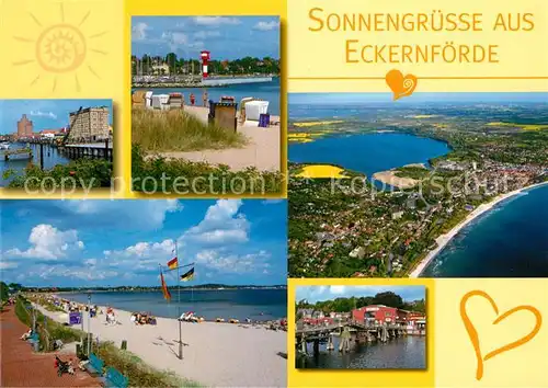 AK / Ansichtskarte Eckernfoerde Fliegeraufnahme Strand Panorama Eckernfoerde
