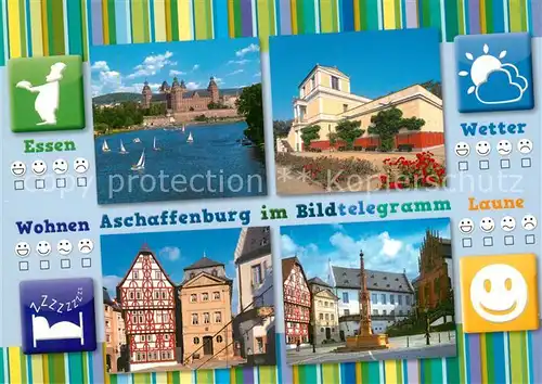 AK / Ansichtskarte Aschaffenburg_Main Schloss Pompejanum Fachwerkhaus  Aschaffenburg Main