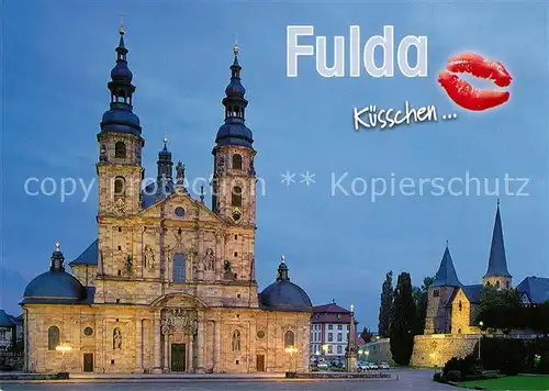 AK / Ansichtskarte Fulda Dom Michaeliskirche Abendstimmung Fulda