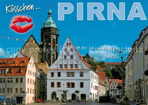 AK / Ansichtskarte Pirna Canalettohaus Stadtkirche Kuesschen Pirna