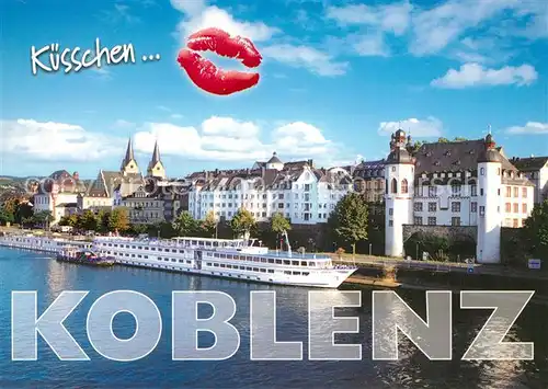 AK / Ansichtskarte Koblenz_Rhein Moselpromenade Kuesschen Koblenz_Rhein