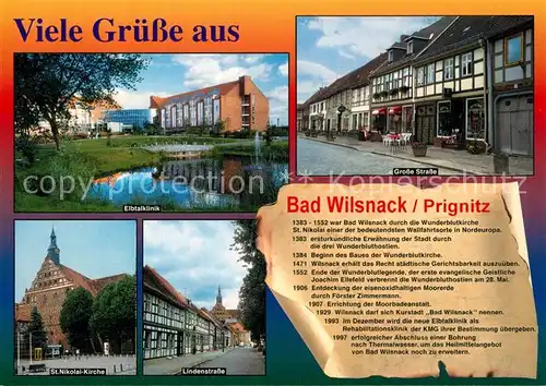 AK / Ansichtskarte Bad_Wilsnack Elbtalklinik Sankt Nikolai Kirche Lindenstrasse Chronike Bad_Wilsnack