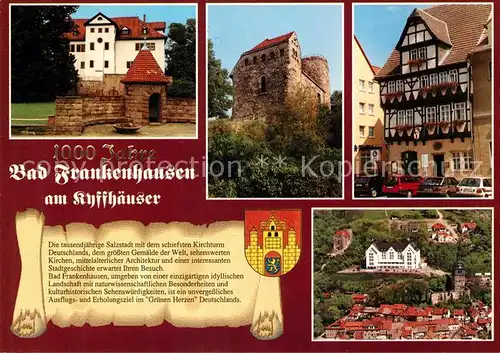 AK / Ansichtskarte Bad_Frankenhausen Schloss Burg Panorama Chronik Bad_Frankenhausen