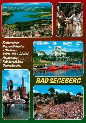 AK / Ansichtskarte Bad_Segeberg Fliegeraufnahme Panorama Karl May Festspiele  Bad_Segeberg