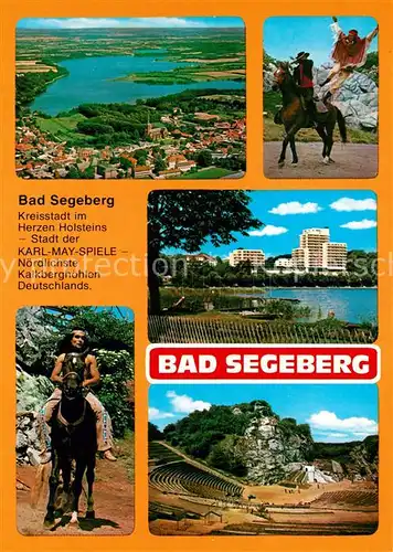 AK / Ansichtskarte Bad_Segeberg Fliegeraufnahme Panorama Karl May Festspiele  Bad_Segeberg