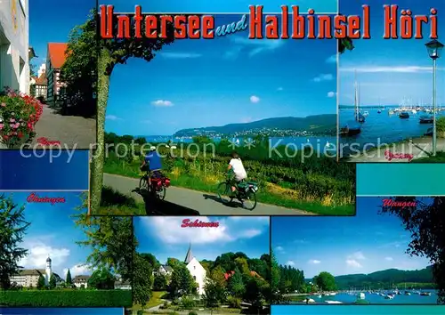 AK / Ansichtskarte Untersee_TG Horn oehningen Schienen Iznang Wangen Untersee TG