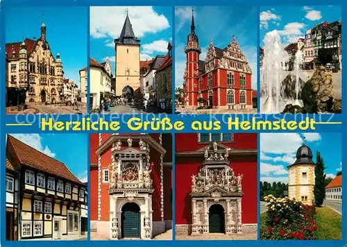 AK / Ansichtskarte Helmstedt Rathaus Hausmannsturm Juleum Novum Marktplatz Doppelkapelle  Helmstedt