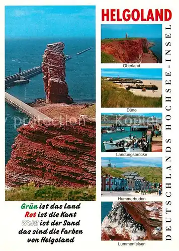 AK / Ansichtskarte Helgoland Oberland Duene Landungsbruecke Hummerbuden Lummerfelsen Helgoland