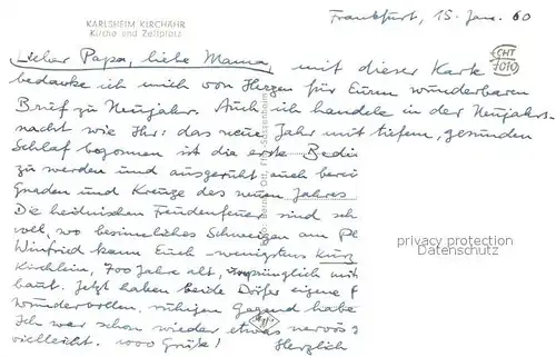 AK / Ansichtskarte Karlsheim Kirchaehr Kirche Zeltplatz Karlsheim