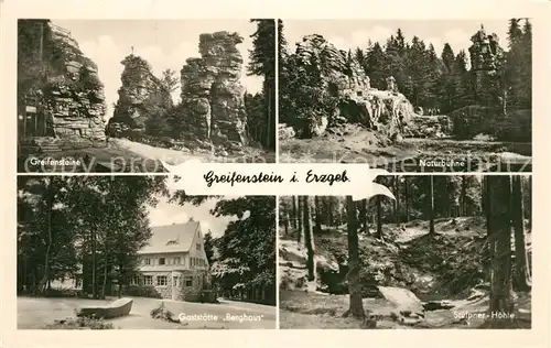 AK / Ansichtskarte Greifensteine_Erzgebirge Naturbuehne Gaststaette Berghaus Greifensteine_Erzgebirge