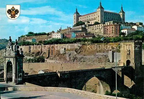 AK / Ansichtskarte Toledo_Castilla La_Mancha Puente Alcantara y Alcazar Toledo_Castilla La_Mancha