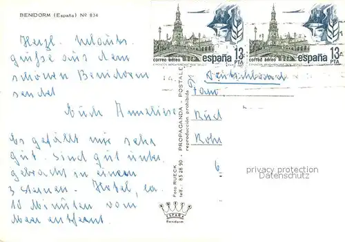 AK / Ansichtskarte Benidorm  Benidorm