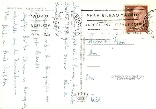 AK / Ansichtskarte Benidorm  Benidorm