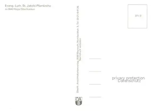 AK / Ansichtskarte Kueps Evng. Luth. St. Jakobi Pfarrkirche Kueps