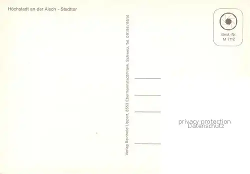 AK / Ansichtskarte Hoechstadt_Aisch Stadttor Hoechstadt_Aisch