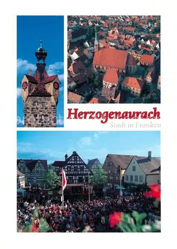 AK / Ansichtskarte Herzogenaurach Uhrturm Herzogenaurach