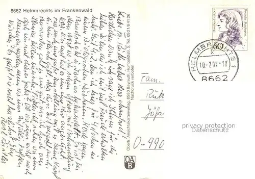 AK / Ansichtskarte Helmbrechts_Oberfranken  Helmbrechts Oberfranken