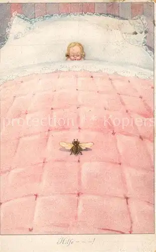 AK / Ansichtskarte Kinder_Child_Enfants Schlaf Fliege  Kinder_Child_Enfants