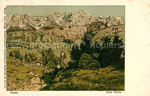 AK / Ansichtskarte Thoma_Hans Alpen Litho  Thoma_Hans