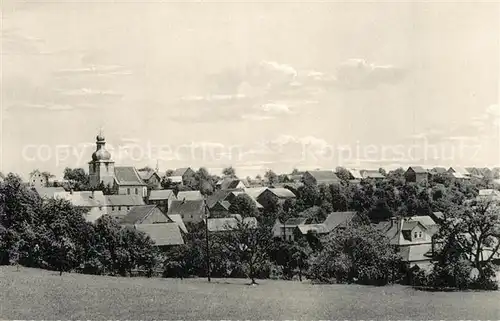 AK / Ansichtskarte Vielbrunn Ortsansicht Hoehenluftkurort mit Kirche Vielbrunn