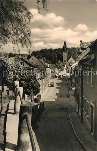 AK / Ansichtskarte Waldheim_Sachsen Ortsmotiv mit Kirche Waldheim Sachsen