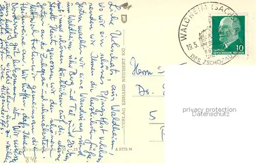 AK / Ansichtskarte Waldheim_Sachsen Ortsmotiv mit Kirche Waldheim Sachsen