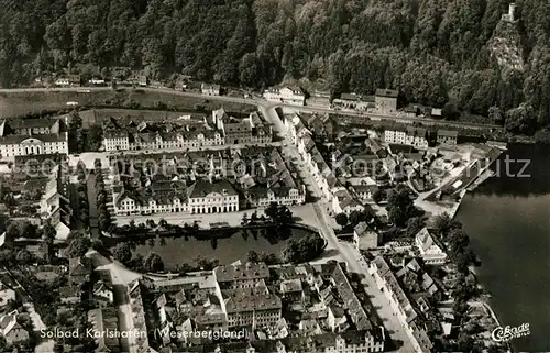 AK / Ansichtskarte Bad_Karlshafen Solbad Weserbergland Fliegeraufnahme Bad_Karlshafen