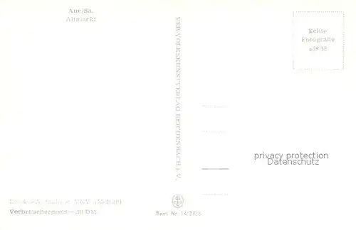 AK / Ansichtskarte Aue_Sachsen Altmarkt Aue_Sachsen