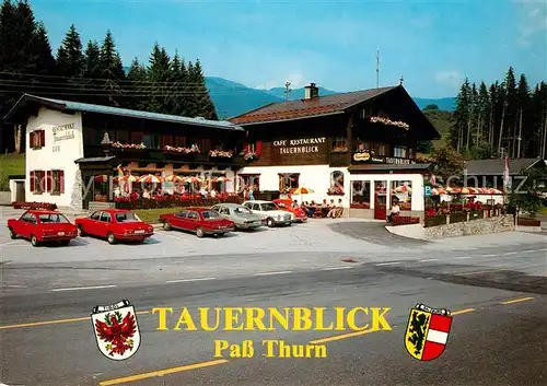 AK / Ansichtskarte Mittersill_Oberpinzgau Restaurant Pension Tauernblick Pass Thurn Wappen Mittersill Oberpinzgau