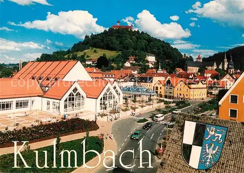AK / Ansichtskarte Kulmbach Stadtbild mit Plassenburg Wappen Kulmbach