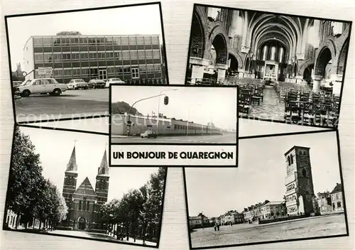 AK / Ansichtskarte Quaregnon Kirche Innenansicht Turm Gebaeude Quaregnon