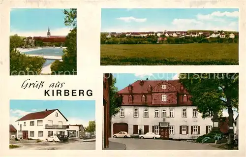 AK / Ansichtskarte Kirberg Panorama Freibad Rathaus Ladengeschaeft Kirberg