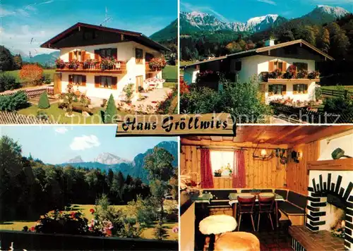 AK / Ansichtskarte Koenigssee Gaestehaus Pension Haus Groellwies Landschaftspanorama Alpen Koenigssee