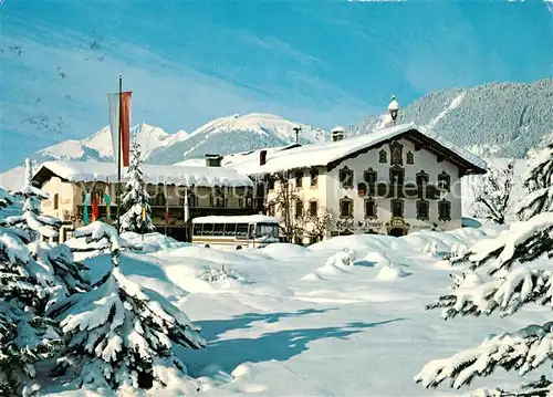 AK / Ansichtskarte Hinterthiersee Gasthof Pension Neuwirt Winterlandschaft Alpen Hinterthiersee