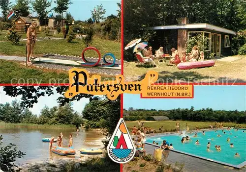 AK / Ansichtskarte Wernhout_Grens Patersven Rekreatieoord Camping Bungalowpark Badestrand Swimming Pool Wernhout Grens