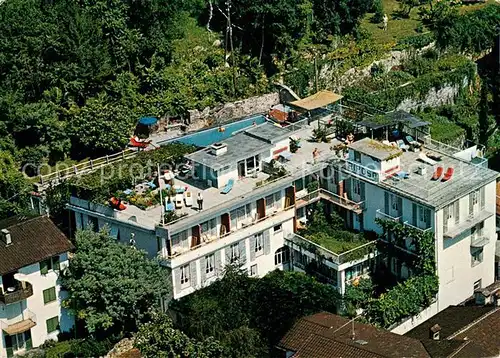 AK / Ansichtskarte Ascona_Lago_Maggiore Hotel Riposo Fliegeraufnahme Ascona_Lago_Maggiore