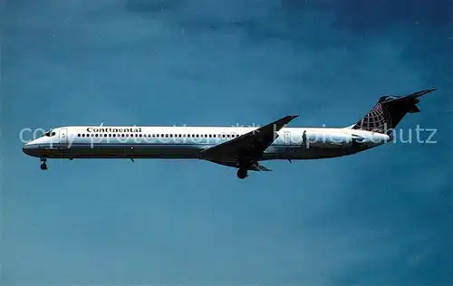 AK / Ansichtskarte Flugzeuge_Zivil Continental Airlines McDonnell Douglas MD 82 N76823 MSN 49483 Flugzeuge Zivil