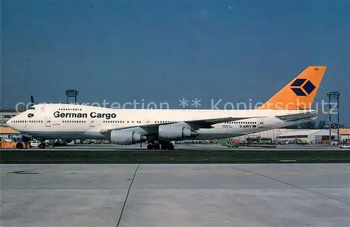 AK / Ansichtskarte Flugzeuge_Zivil German Cargo Boeing 747 230B c n 22363 D ABYT  Flugzeuge Zivil